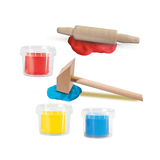 Маса, що не засихає, для ліплення Ses Creative My first Вмілі пальчики, з інструментами, 3 кольори (14432S) - Pampik - 3