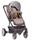Коляска-трансформер 2 в 1 Lorelli (Bertoni) S-500 SET, з автокріслом Happy Family, бежевий (20323) - Pampik