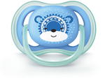Силіконова ортодонтична пустушка Philips Avent Ultra Air, 6-18 міс., бірюзовий з блакитним, 2 шт. (SCF342/22) - Pampik - 3
