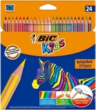 Карандаши цветные BIC Kids Evolution Strips, 24 шт. (950525) - Pampik