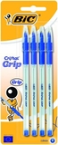 Ручки шариковые BIC Cristal Grip, синий, 4 шт. (802798) - Pampik