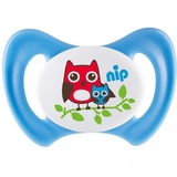 Пустушка Nip Miss Dent №2 Сови, 5-13 міс., Синій (31801) - Pampik