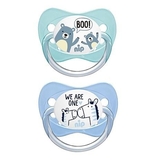 Пустышка Nip Моя семья №1 Медведи и зебры, 0-6 мес., голубой с мятным, 2 шт. (31000) - Pampik