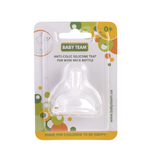 Соска силиконовая Baby Team, антиколиковая, для бутылочек с широким горлом, от 0 мес., медленный поток, 1 шт. (2025) - Pampik - 2