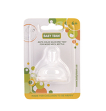 Соска силіконова Baby Team, антиколікова, для пляшечок з широким горлом, від 6 міс, швидкий потік, 1 шт. (2026) - Pampik - 2