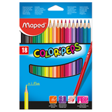 Олівці кольорові Maped Color peps Classic, 18 шт. (MP.183218) - Pampik