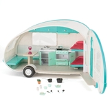 Транспорт для ляльок Lori Кемпер на колесах, білий з блакитним (LO37001) - Pampik - 2