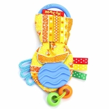 Развивающая игрушка-забавка Масік Ушки с прорезывателем, желтый (МС 030601-03) - Pampik