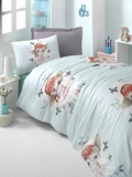 Комплект постельного белья LightHouse Candy Girl, ранфорс, 220х160 см, бирюзовый (34694_1,5) - Pampik