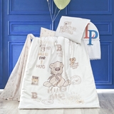 Комплект постельного белья Luoca Patisca Benard, ранфорс, 150х100 см, бежевый (79059) - Pampik