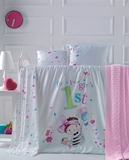 Комплект постельного белья Luoca Patisca Bambina, ранфорс, 150х100 см, белый (10595) - Pampik