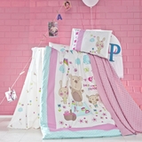 Комплект постельного белья Luoca Patisca Whisper, ранфорс, 150х100 см, белый с розовым (40059) - Pampik