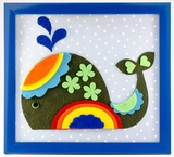 Изделие-аппликация из фетра в рамке Апли Крапли Рыба-кит (ФАР-03) - Pampik