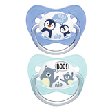 Пустышка Nip Моя семья №2 Медведи и пингвины, 5-18 мес., синий с мятным, 2 шт. (31004) - Pampik