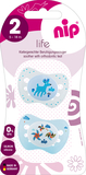Пустушка Nip Чудове життя №2 Олень і вітрячки, 5-18 міс., білий зі світло-блакитним, 2 шт. (31302) - Pampik