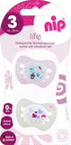 Пустышка Nip Замечательная жизнь №3 Птица и сердца, 16-32 мес., белый со светло-розовым, 2 шт. (31303) - Pampik