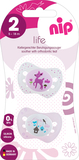 Пустушка Nip Чудове життя №2 Олень і птах, 5-18 міс., світло-рожевий з білим, 2 шт. (31302) - Pampik