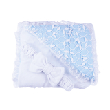 Конверт-плед Сім Слонів Капелька, 90х90 см, блакитний (20199) - Pampik