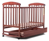 Дитяче ліжко Наталка оча, з ящиком, вільха темна (20008) - Pampik