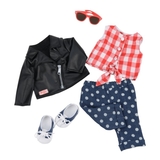 Набір одягу для ляльок Our Generation Deluxe Шкіряний жакет (BD60031Z) - Pampik