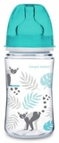 Антиколікова пляшечка Canpol Babies Easystart Jungle, 240 мл, сірий з бірюзовим (35/227_grey) - Pampik