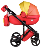 Універсальна коляска 2 в 1 Adamex Luciano Q269, червоний з жовтим (621907) - Pampik - 2
