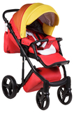 Універсальна коляска 2 в 1 Adamex Luciano Q269, червоний з жовтим (621907) - Pampik - 4