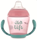 Чашка-непроливайка Canpol Babies Sea Life, з силіконовим носиком, 230 мл, рожевий (56/501_pin) - Pampik