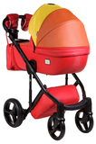 Універсальна коляска 2 в 1 Adamex Luciano Q269, червоний з жовтим (621907) - Pampik - 3