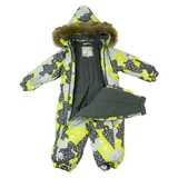 Термокомбінезон Huppa Keira, р.80, салатовий з сірим (31920030-83347-080) - Pampik - 4