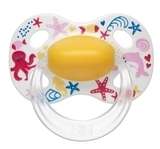 Пустушка Bibi Duo Natural Грай з нами, 0-6 міс., 2 шт., червоний з жовтим (115172) - Pampik - 2