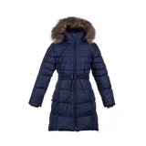 Пальто-пуховик Huppa Yasmine, р.128, темно-синий (12020055-70086-128) - Pampik
