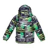 Термокуртка Huppa Classy, р.116, черный с зеленым (17710030-818-116) - Pampik - 2