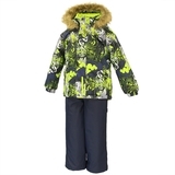 Термокомплект Huppa Winter, р.134, салатовий з темно-синім (41480030-82847-134) - Pampik