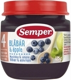 Пюре Semper Чорниця і яблуко, 125 г - Pampik
