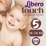 Підгузки-трусики Libero Touch Pants 5 (10-14 кг), 36 шт. - Pampik