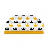 Комплект постільної білизни Cosas Корона, бязь, 140х110 см, білий з жовтим - Pampik