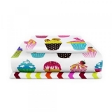 Комплект постільної білизни Cosas Тістечка, бязь, 140х110 см, білий - Pampik