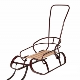 Санки Vitan Експрес, з ручкою-штовхачем, бордовий (7362) - Pampik