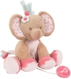 М'яка іграшка Nattou Cлонік Розі з музикою, 21 см (655064) - Pampik - 2