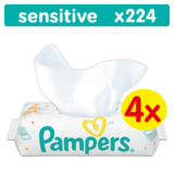 Вологі дитячі серветки Pampers Sensitive, 4x56 шт. - Pampik