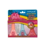 Лак для нігтів BoPo, рожевий, блакитний, червоний, 3 шт. (WT8155230-6) - Pampik