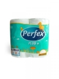 Двошаровий туалетний папір Perfex Plus, білий, 4 рулони - Pampik