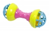 Іграшка-брязкальце Lindo Гантеля, зелений з фіолетовим (Б 347) - Pampik