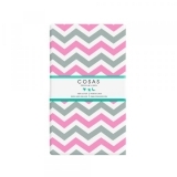 Простирадло на резинці Cosas Преміум, 120х60х10 см, рожевий з сірим - Pampik