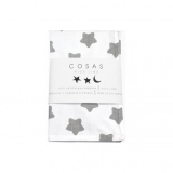 Наволочка Cosas Зірки, бязь, 70х50 см, білий з сірим - Pampik