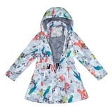 Пальто Huppa Leandra White Pattern, полиэстер, р.152, белый (18030004-91220-152) - Pampik - 2