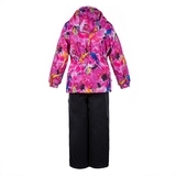 Комплект Huppa Yonne Fuchsia Pattern/Black, полиэстер, р.116, фуксия с черным (41260014-91263-116) - Pampik - 2