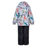 Комплект Huppa Yonne 1 White Pattern/Gray, полиэстер, р.134, белый с серым (41260114-91220-134) - Pampik - 2