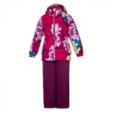 Комплект Huppa Yonne Fuchsia Pattern/Burgundy, полиэстер, р.104, фуксия с бордовым (41260014-91363-104) - Pampik